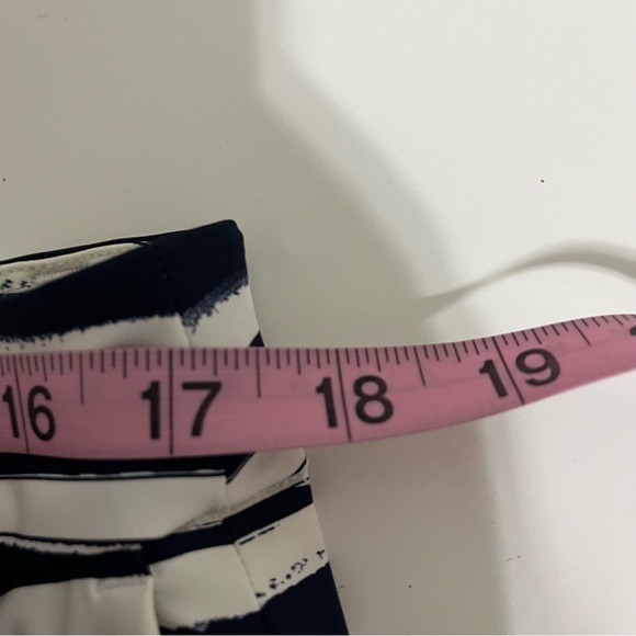 Spanx White Navy Striped Chino Shorts - Picture 9 of 12